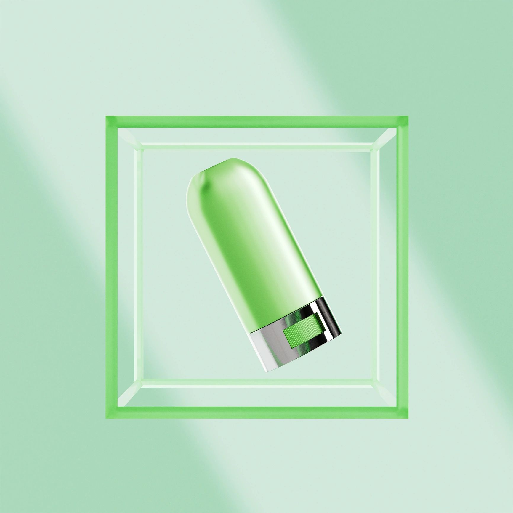Minimal makeup product tube on a studio background